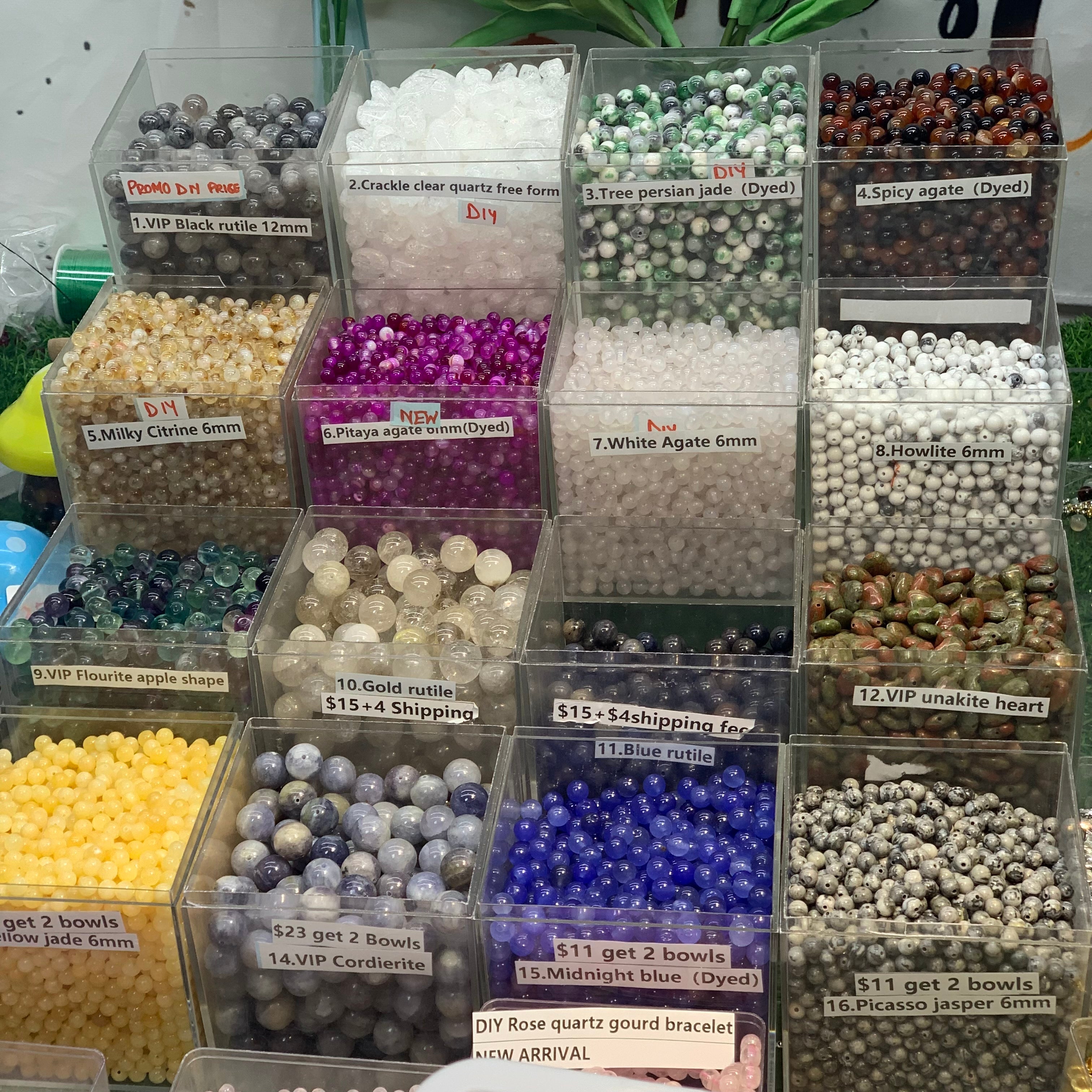 DIY Crystal Beads Bowl-Vanessa&Kiki-5 bowls gift[1 bowl free mix /1 cup of Spacer& 1 charm bag]