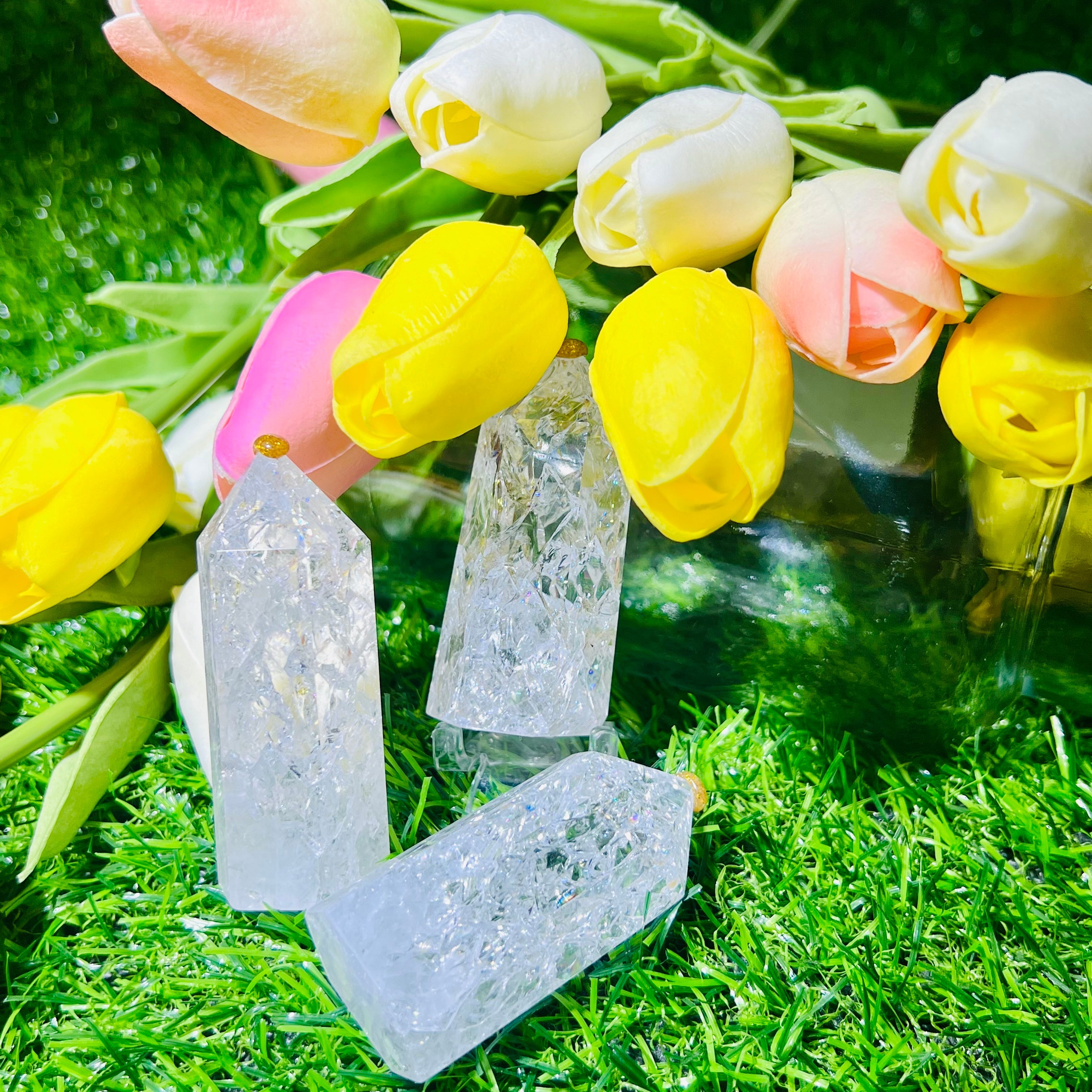 Crackle Quartz Tower